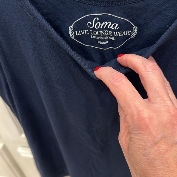 Soma tank lounge wear top size M navy NWOT 💙 - Picture 3 of 10